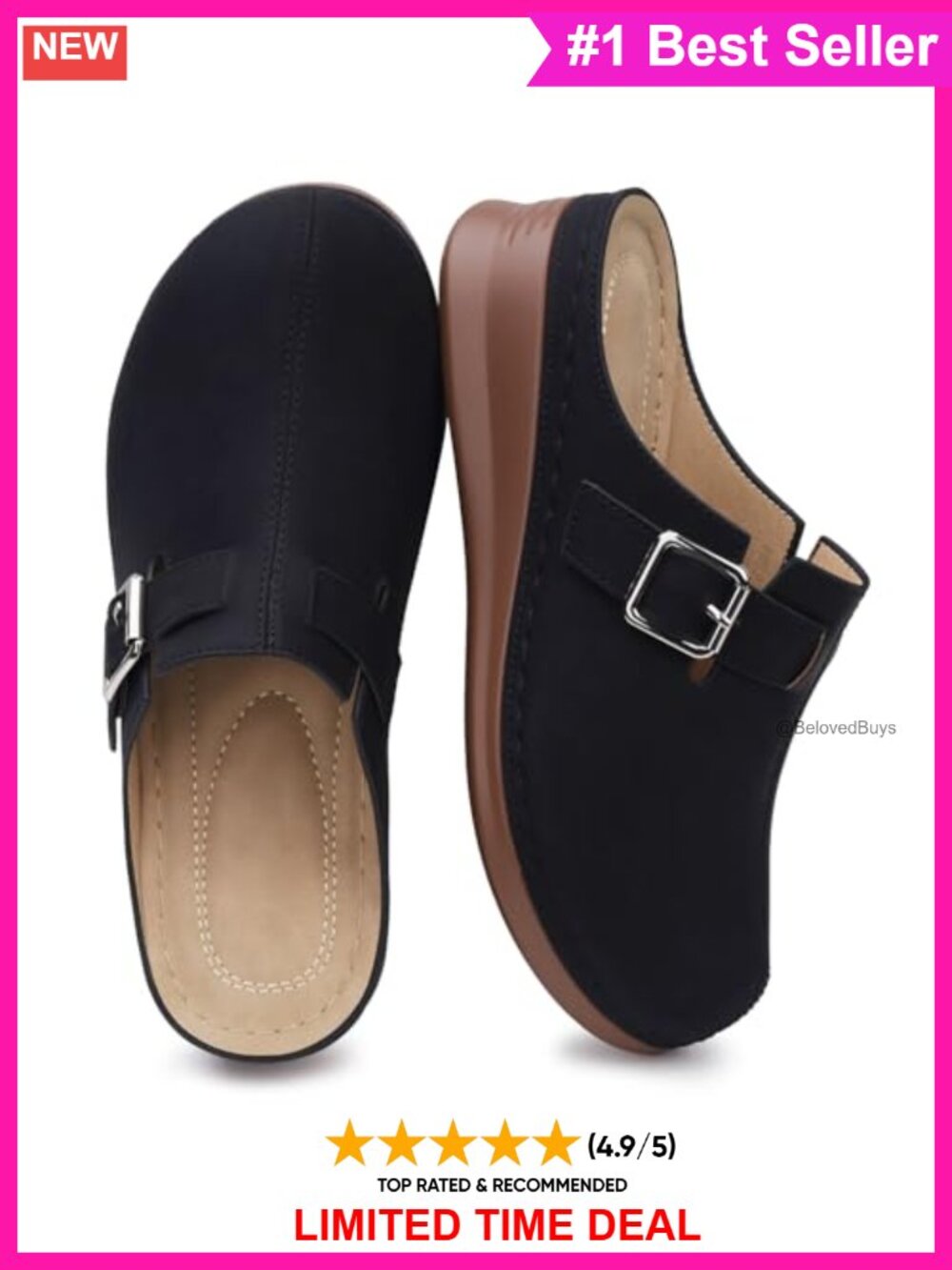 Women's Clogs Mules Closed Toe Sandals Comfortable Slip-On